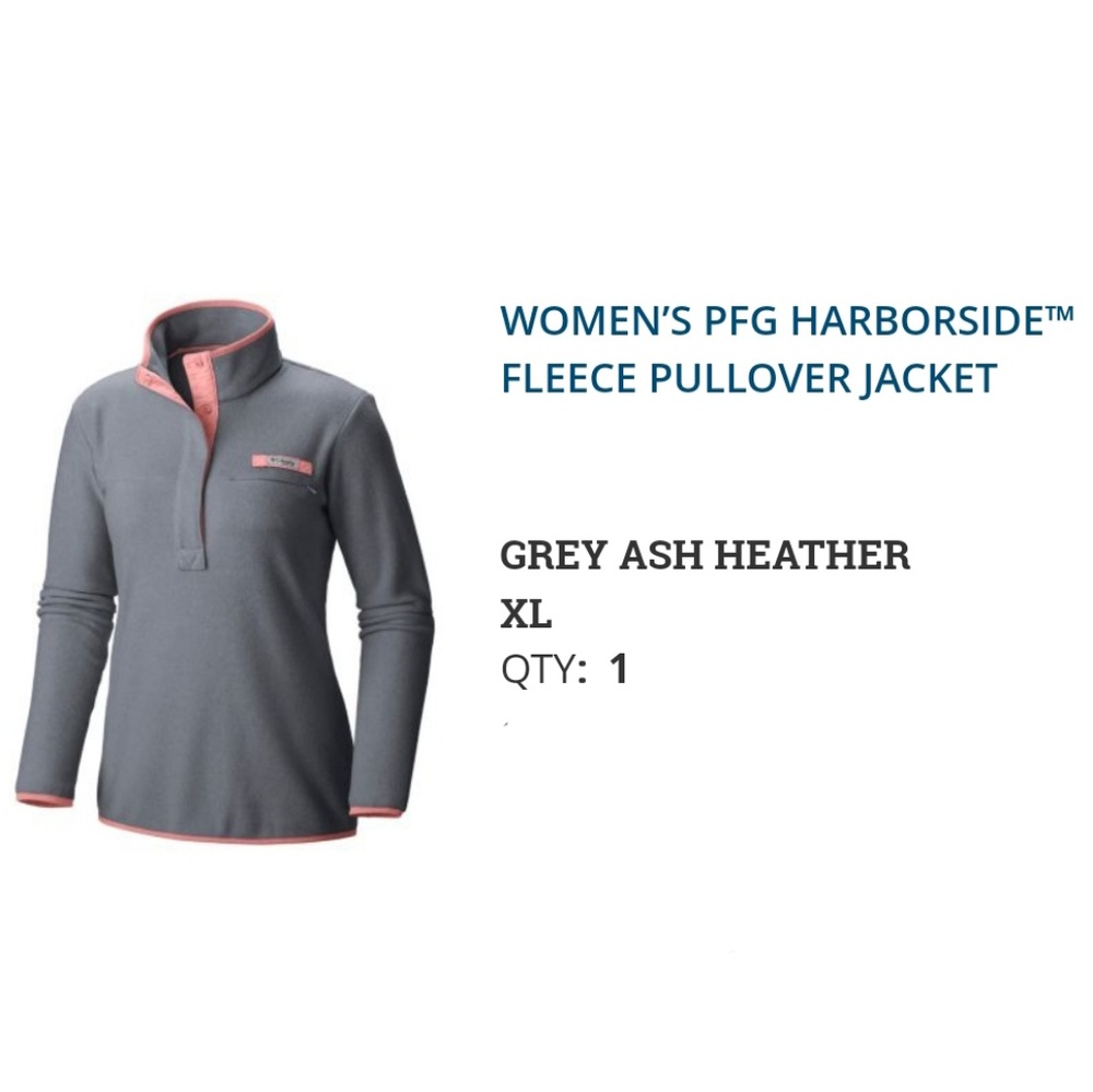 NWT Columbia PFG Harborside Fleece Pullover Jacket